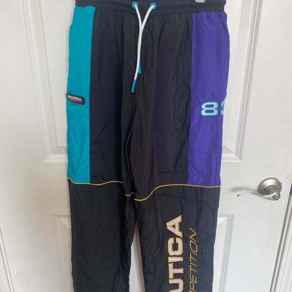Nautica Competition Yellow and Black Track Pants